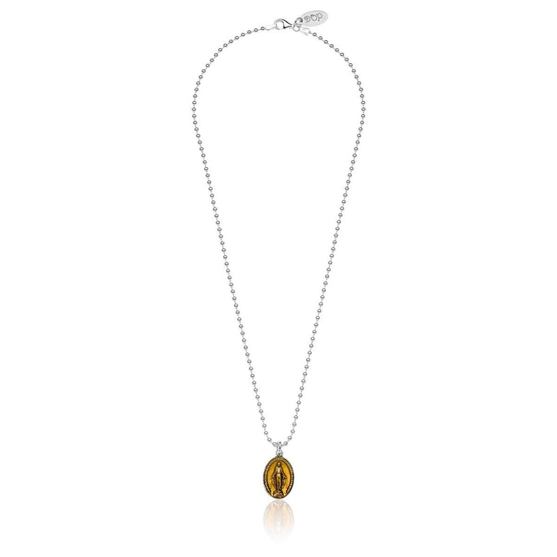 Collana Boule 45 cm con Charm Madonnina Miracolosa in Argento 925 e Smalto Giallo Default Title