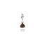Charm Castagna in Argento 925 e Smalti