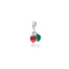 Charm Fragola in Argento 925 e Smalti
