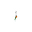 Charm Tulipano in Argento 925 e Smalto Arancione