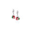 Charms Cuore Mela Destro e Sinistro in Argento 925 e Smalti