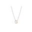Collana Lock Your Love in argento moschettone a forma di cuore in oro rosa