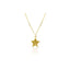Collana in oro giallo con stella smaltata