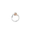 Anello solitario bimba contrarié oro bianco e diamante 0,20 carati-14