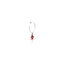 Mono Orecchino Cerchio Grande con Charm Corallo in Argento 925 e Smalti