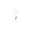Mono Orecchino Cerchio Grande con Charm Tulipano in Argento 925 e Smalto Arancione