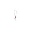 Mono Orecchino Cerchio Grande con Charm Tulipano in Argento 925 e Smalto Rosa