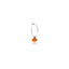 Mono Orecchino Cerchio Grande con Charm Zucca in Argento 925 e Smalti