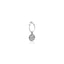 Mono Orecchino Cerchio Medio con Charm 1 Lira Cornucopia Moneta in Argento 925