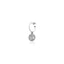 Mono Orecchino Cerchio Medio con Charm 2 Lire Ape Moneta in Argento 925