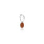Mono Orecchino Cerchio Medio con Charm Madonnina Miracolosa in Argento 925 e Smalto Arancione