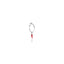 Mono Orecchino Cerchio Medio con Charm Peperoncino Mini Portafortuna in Argento 925 e Smalto Rosso