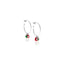 Orecchini Cerchio Grande con Charms Cuore Mela Destro e Sinistro in Argento 925 e Smalti