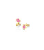 Orecchini Classici cerchietto bimba oro giallo e smalto rosa Default Title